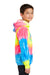 Port & Company PC146Y Youth Tie-Dye Fleece Hooded Sweatshirt Hoodie Neon Rainbow Side