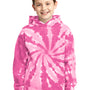 Port & Company Youth Tie-Dye Fleece Hooded Sweatshirt Hoodie - Pink