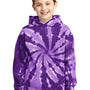 Port & Company Youth Tie-Dye Fleece Hooded Sweatshirt Hoodie - Purple