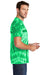 Port & Company PC147 Mens Tie-Dye Short Sleeve Crewneck T-Shirt Kelly Green Side