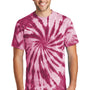Port & Company Mens Tie-Dye Short Sleeve Crewneck T-Shirt - Maroon
