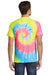 Port & Company PC147 Mens Tie-Dye Short Sleeve Crewneck T-Shirt Neon Rainbow Back