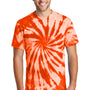 Port & Company Mens Tie-Dye Short Sleeve Crewneck T-Shirt - Orange