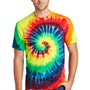 Port & Company Mens Tie-Dye Short Sleeve Crewneck T-Shirt - Rainbow