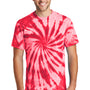 Port & Company Mens Tie-Dye Short Sleeve Crewneck T-Shirt - Red