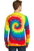 Port & Company PC147LS Mens Tie-Dye Long Sleeve Crewneck T-Shirt Rainbow Back