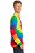 Port & Company PC147LS Mens Tie-Dye Long Sleeve Crewneck T-Shirt Rainbow Side