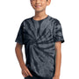 Port & Company Youth Tie-Dye Short Sleeve Crewneck T-Shirt - Black