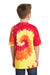 Port & Company PC147Y Youth Tie-Dye Short Sleeve Crewneck T-Shirt Blaze Rainbow Back