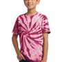 Port & Company Youth Tie-Dye Short Sleeve Crewneck T-Shirt - Maroon