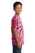 Port & Company PC147Y Youth Tie-Dye Short Sleeve Crewneck T-Shirt Maroon Side