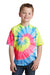Port & Company PC147Y Youth Tie-Dye Short Sleeve Crewneck T-Shirt Neon Rainbow Front