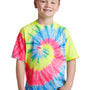 Port & Company Youth Tie-Dye Short Sleeve Crewneck T-Shirt - Neon Rainbow