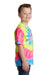 Port & Company PC147Y Youth Tie-Dye Short Sleeve Crewneck T-Shirt Neon Rainbow Side