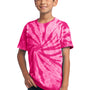 Port & Company Youth Tie-Dye Short Sleeve Crewneck T-Shirt - Pink