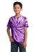 Port & Company PC147Y Youth Tie-Dye Short Sleeve Crewneck T-Shirt Purple Front