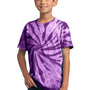 Port & Company Youth Tie-Dye Short Sleeve Crewneck T-Shirt - Purple