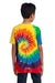 Port & Company PC147Y Youth Tie-Dye Short Sleeve Crewneck T-Shirt Rainbow Back