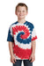 Port & Company PC147Y Youth Tie-Dye Short Sleeve Crewneck T-Shirt USA Rainbow Front