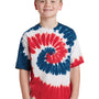 Port & Company Youth Tie-Dye Short Sleeve Crewneck T-Shirt - USA Rainbow