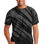 Port & Company Mens Tie-Dye Short Sleeve Crewneck T-Shirt - Black