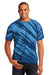 Port & Company PC148 Mens Tie-Dye Short Sleeve Crewneck T-Shirt Navy Blue Front