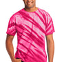 Port & Company Mens Tie-Dye Short Sleeve Crewneck T-Shirt - Pink