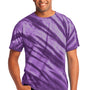 Port & Company Mens Tie-Dye Short Sleeve Crewneck T-Shirt - Purple