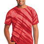 Port & Company Mens Tie-Dye Short Sleeve Crewneck T-Shirt - Red