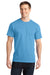 Port & Company PC150 Mens Short Sleeve Crewneck T-Shirt Aqua Blue Front