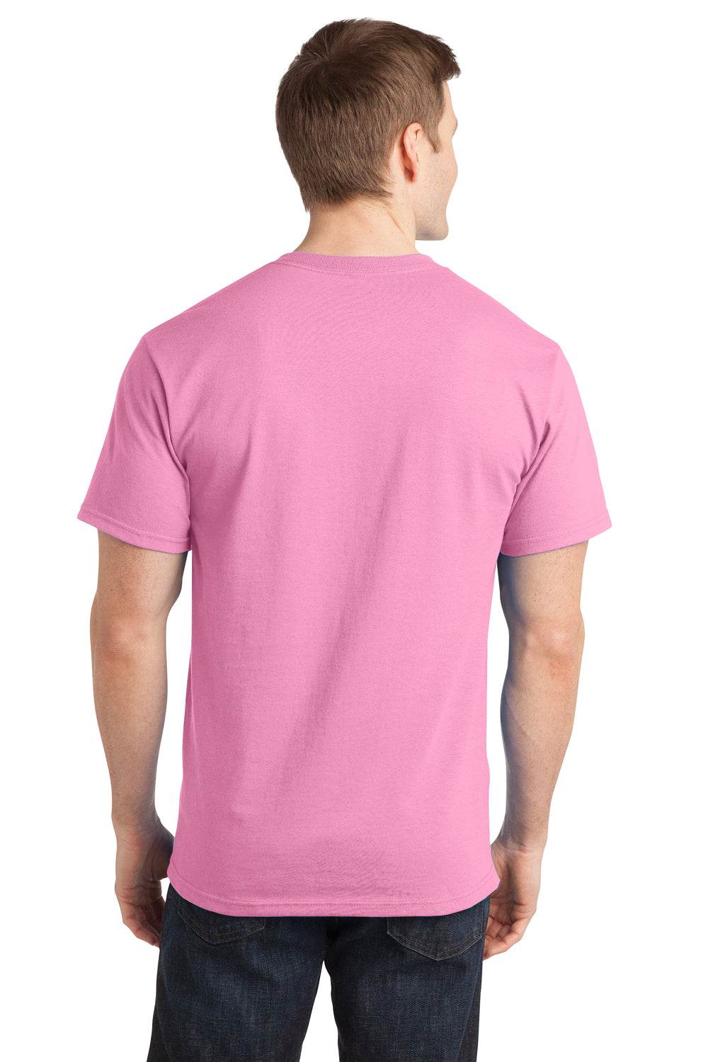 Port & Company PC150 Mens Short Sleeve Crewneck T-Shirt Candy Pink Back