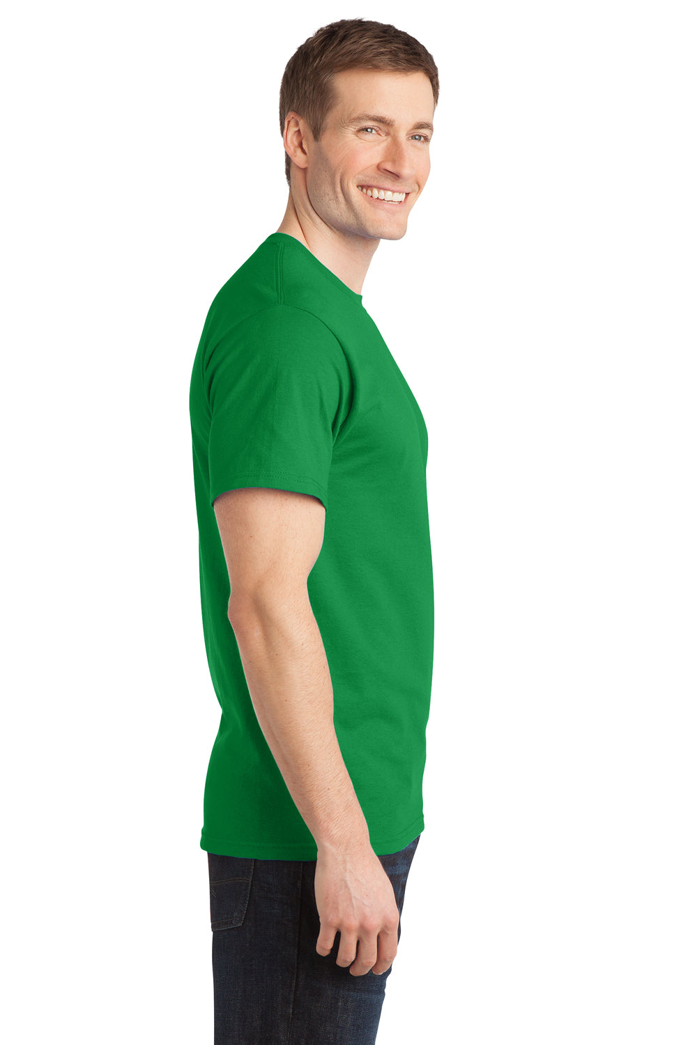 Port & Company PC150 Mens Short Sleeve Crewneck T-Shirt Clover Green Side
