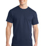 Port & Company Mens Short Sleeve Crewneck T-Shirt - Navy Blue