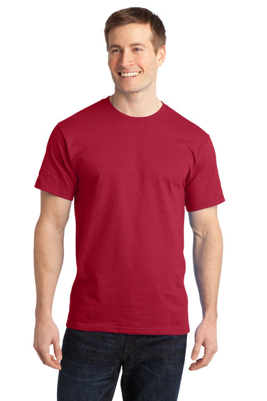 Port & Company PC150 Mens Short Sleeve Crewneck T-Shirt Red Front