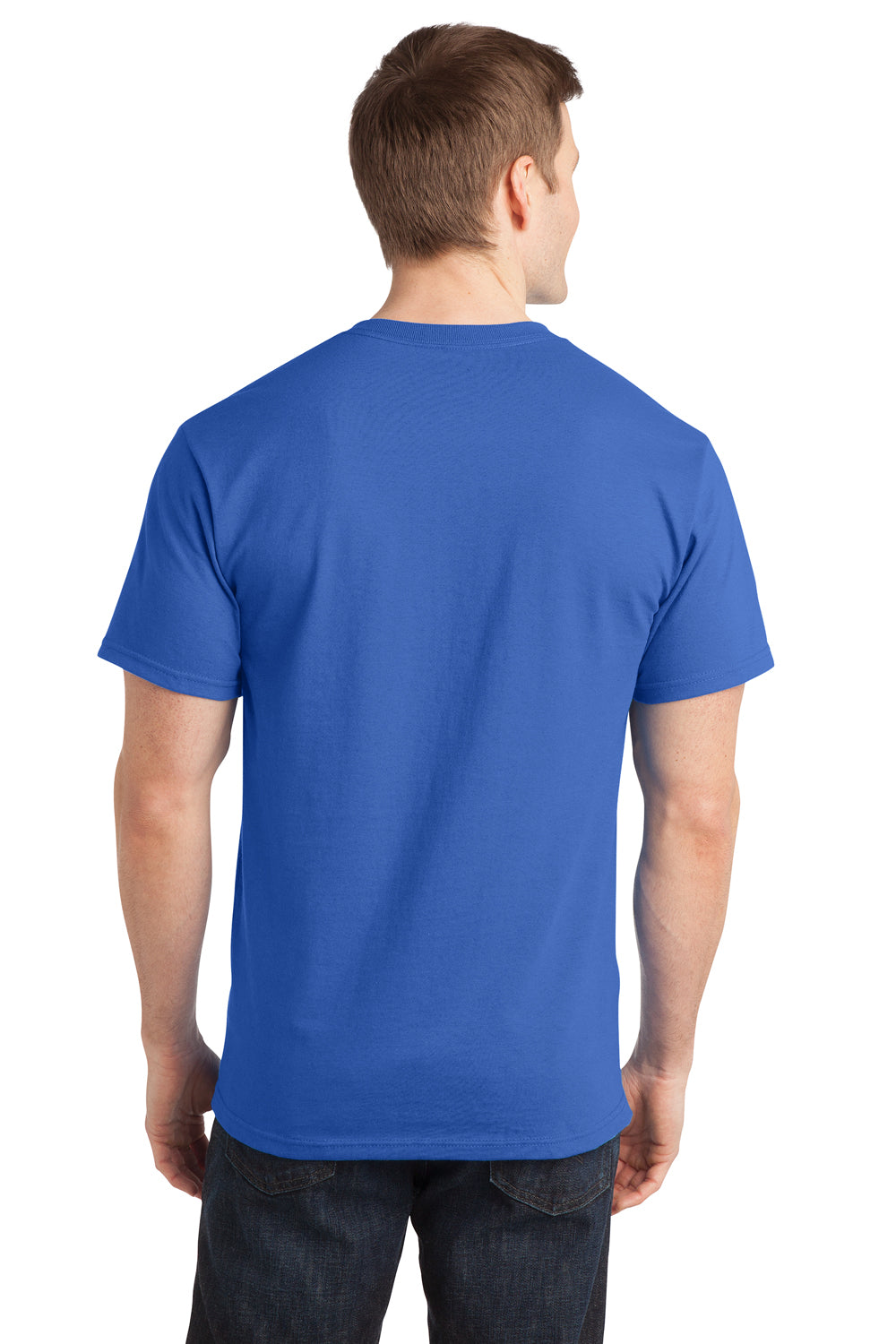 Port & Company PC150 Mens Short Sleeve Crewneck T-Shirt Royal Blue Back