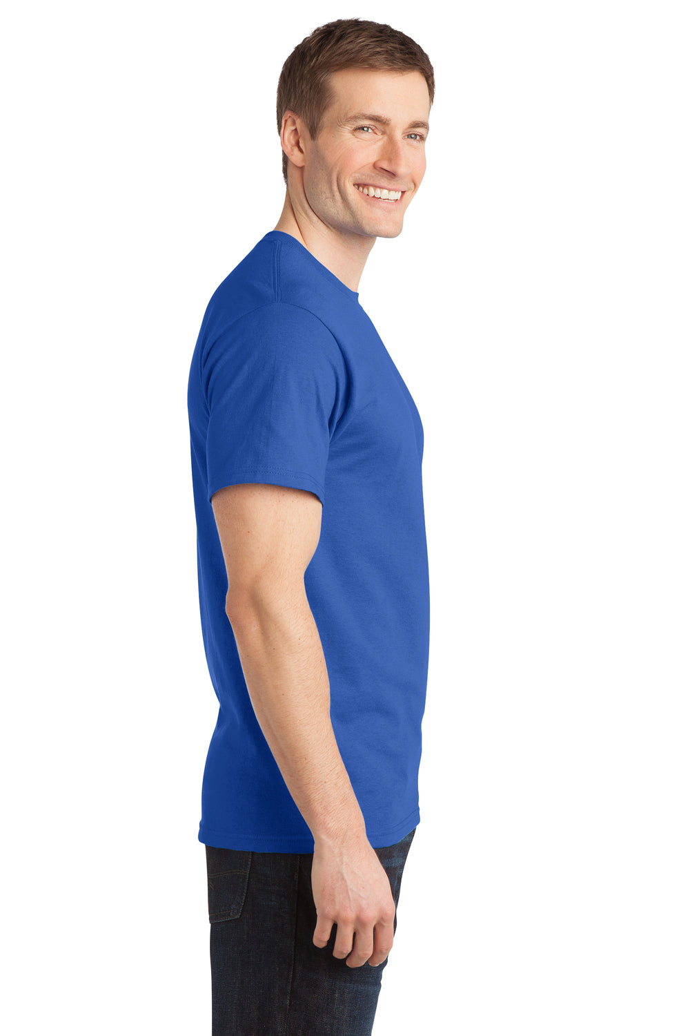 Port & Company PC150 Mens Short Sleeve Crewneck T-Shirt Royal Blue Side