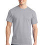 Port & Company Mens Short Sleeve Crewneck T-Shirt - Silver Grey