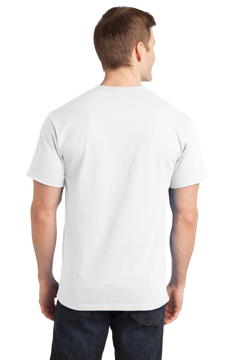 Port & Company PC150 Mens Short Sleeve Crewneck T-Shirt White Back