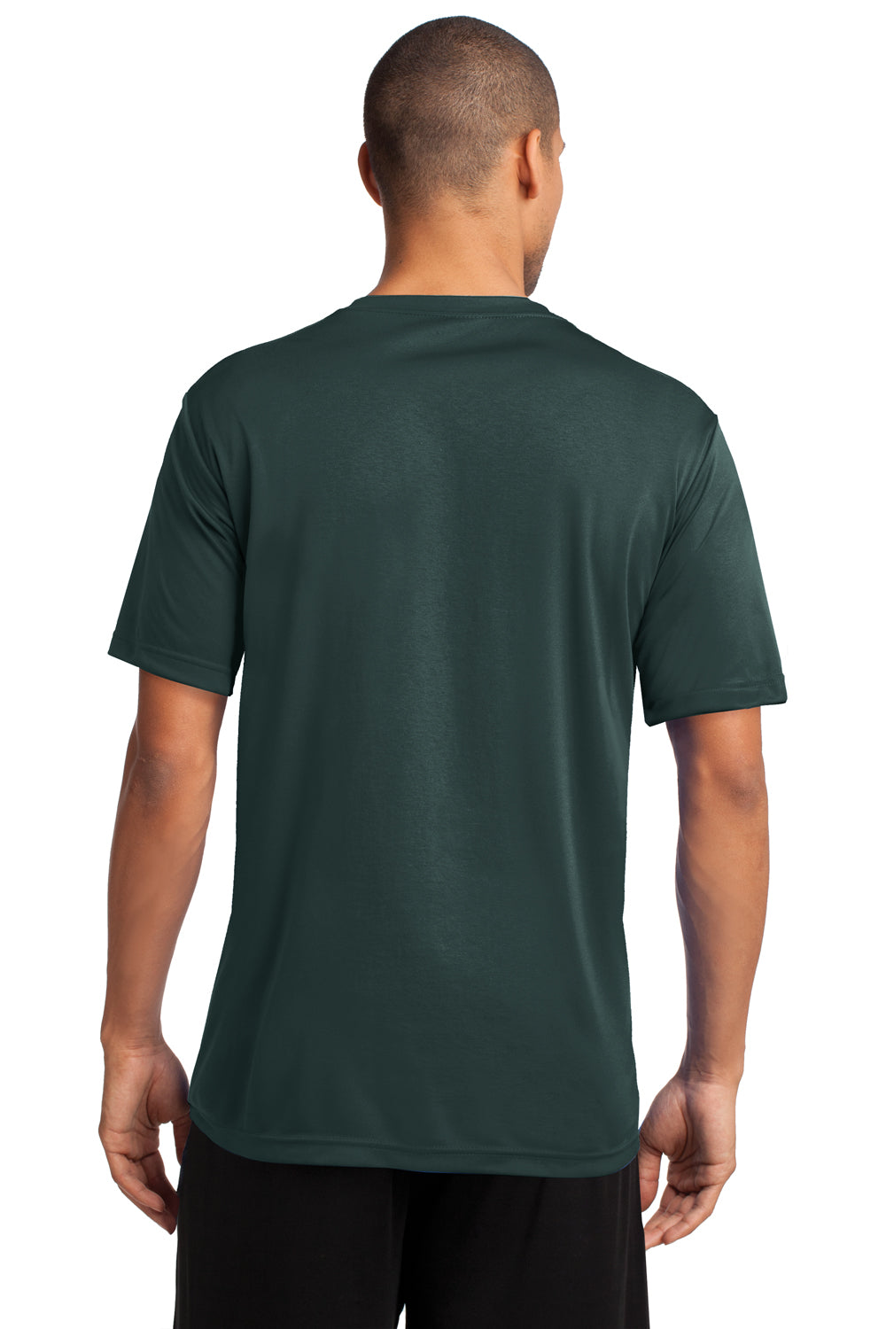Port & Company PC380 Mens Dry Zone Performance Moisture Wicking Short Sleeve Crewneck T-Shirt Dark Green Back