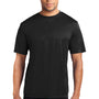 Port & Company Mens Dry Zone Performance Moisture Wicking Short Sleeve Crewneck T-Shirt - Jet Black
