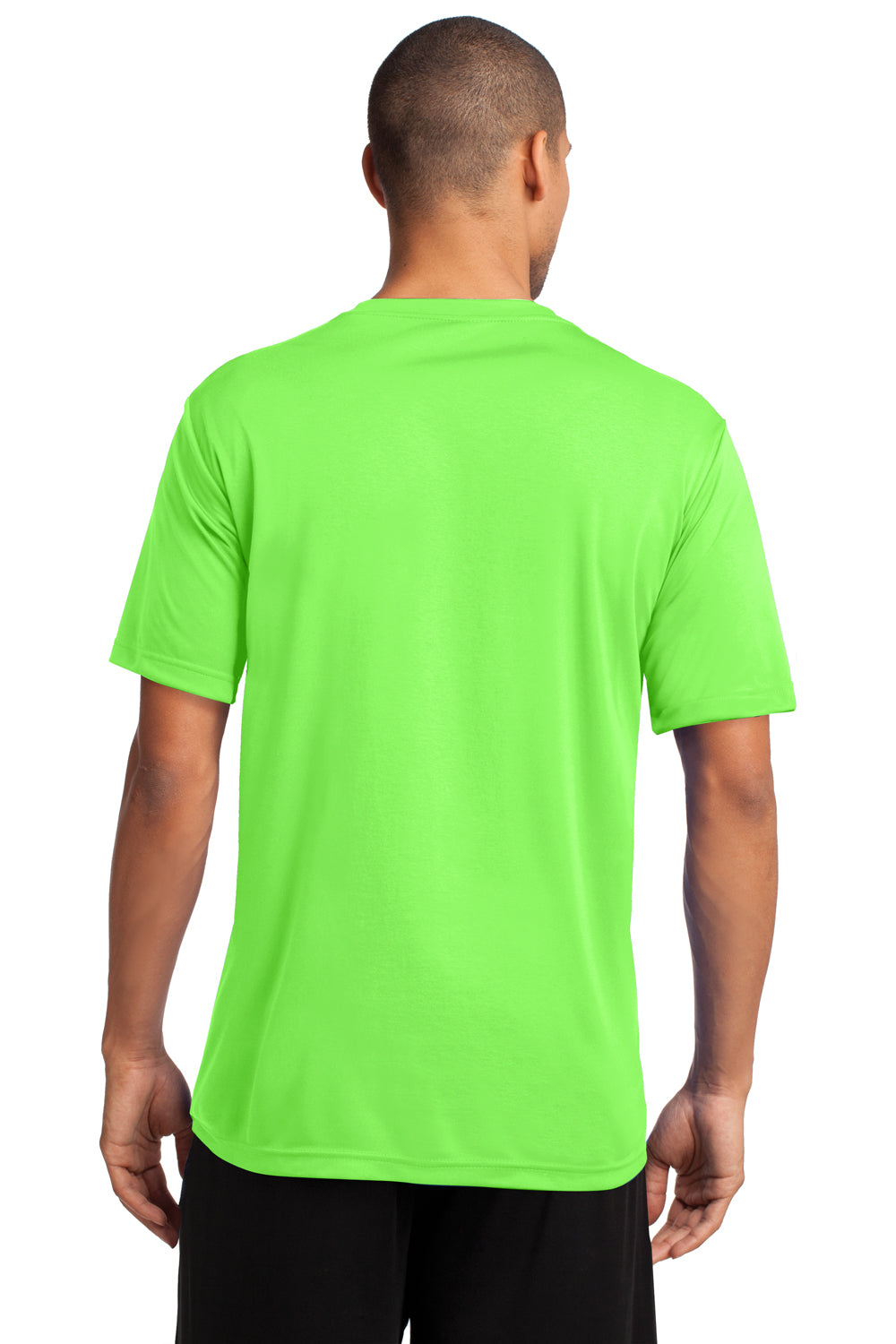 Port & Company PC380 Mens Dry Zone Performance Moisture Wicking Short Sleeve Crewneck T-Shirt Neon Green Back