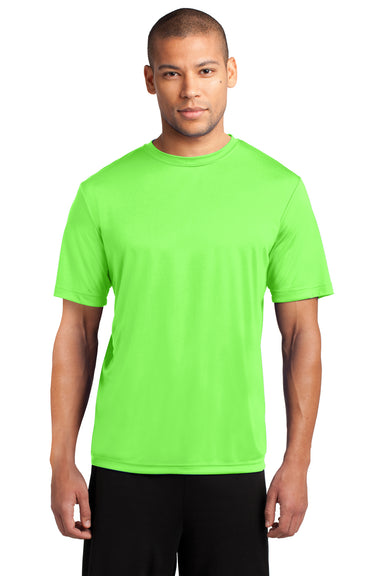 Port & Company PC380 Mens Dry Zone Performance Moisture Wicking Short Sleeve Crewneck T-Shirt Neon Green Front