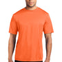 Port & Company Mens Dry Zone Performance Moisture Wicking Short Sleeve Crewneck T-Shirt - Neon Orange