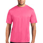 Port & Company Mens Dry Zone Performance Moisture Wicking Short Sleeve Crewneck T-Shirt - Neon Pink