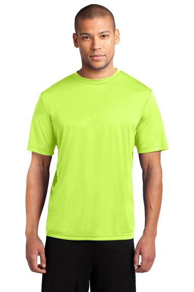 Port & Company PC380 Mens Dry Zone Performance Moisture Wicking Short Sleeve Crewneck T-Shirt Neon Yellow Front