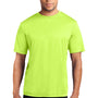 Port & Company Mens Dry Zone Performance Moisture Wicking Short Sleeve Crewneck T-Shirt - Neon Yellow