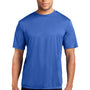 Port & Company Mens Dry Zone Performance Moisture Wicking Short Sleeve Crewneck T-Shirt - Royal Blue