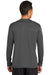 Port & Company PC380LS Mens Dry Zone Performance Moisture Wicking Long Sleeve Crewneck T-Shirt Charcoal Grey Back