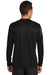 Port & Company PC380LS Mens Dry Zone Performance Moisture Wicking Long Sleeve Crewneck T-Shirt Black Back