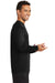 Port & Company PC380LS Mens Dry Zone Performance Moisture Wicking Long Sleeve Crewneck T-Shirt Black Side